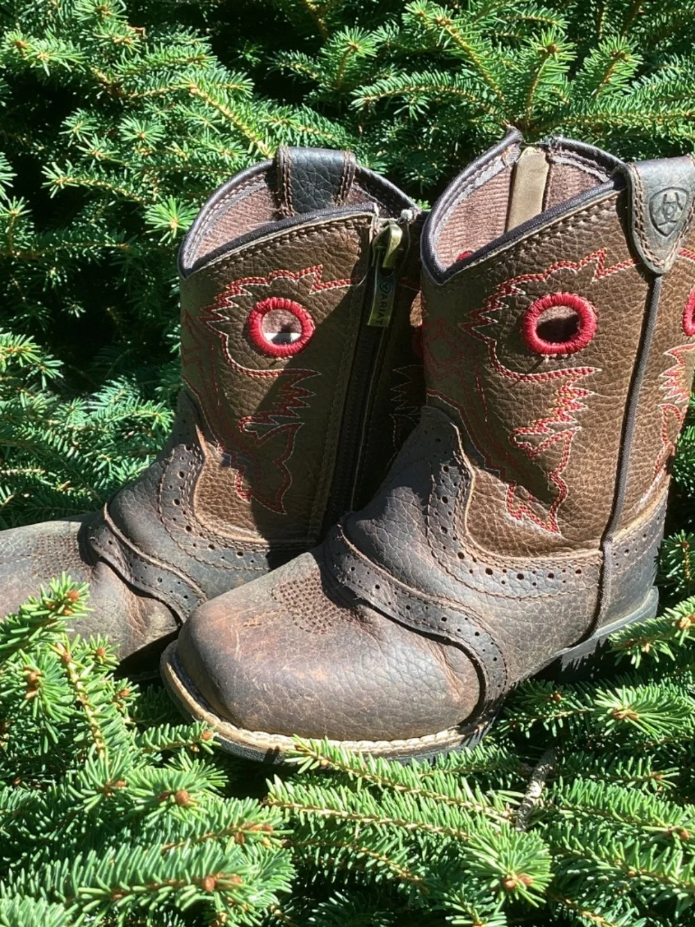 Ariat Lil Stompers American Heritage Rough Stock Toddler Leather Cowboy Boots🤠